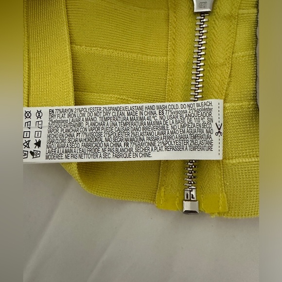 Herve Leger X forever 21 Bandage Crop Top - Women | Color: yellow | Size: L - Picture 6 of 6